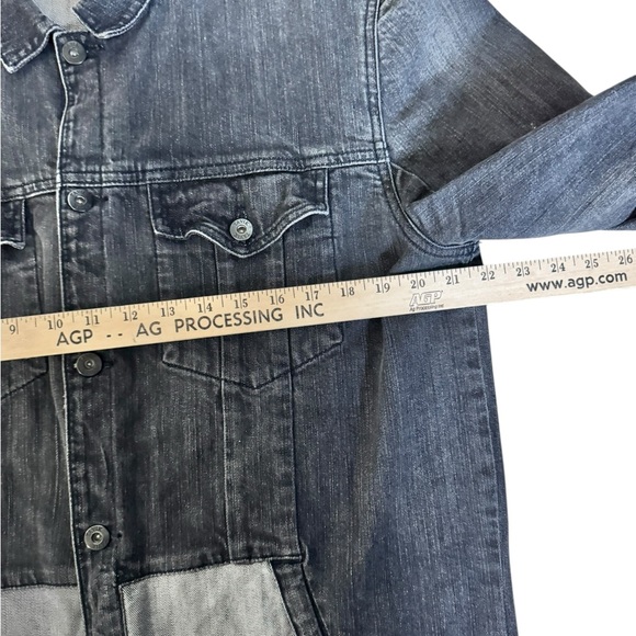 Tavik Visionaries Black Stretch Denim Jacket XL Contrast Pocket Trucker Z11 - Picture 4 of 9